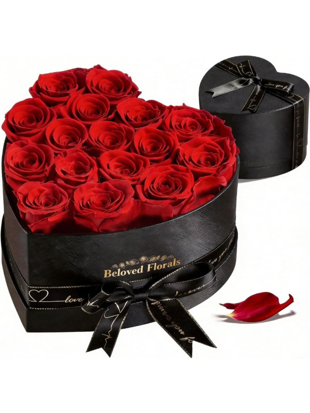 16 Preserved Red Roses in Box - Perfect Gift for Women, Moms, Anniversaries